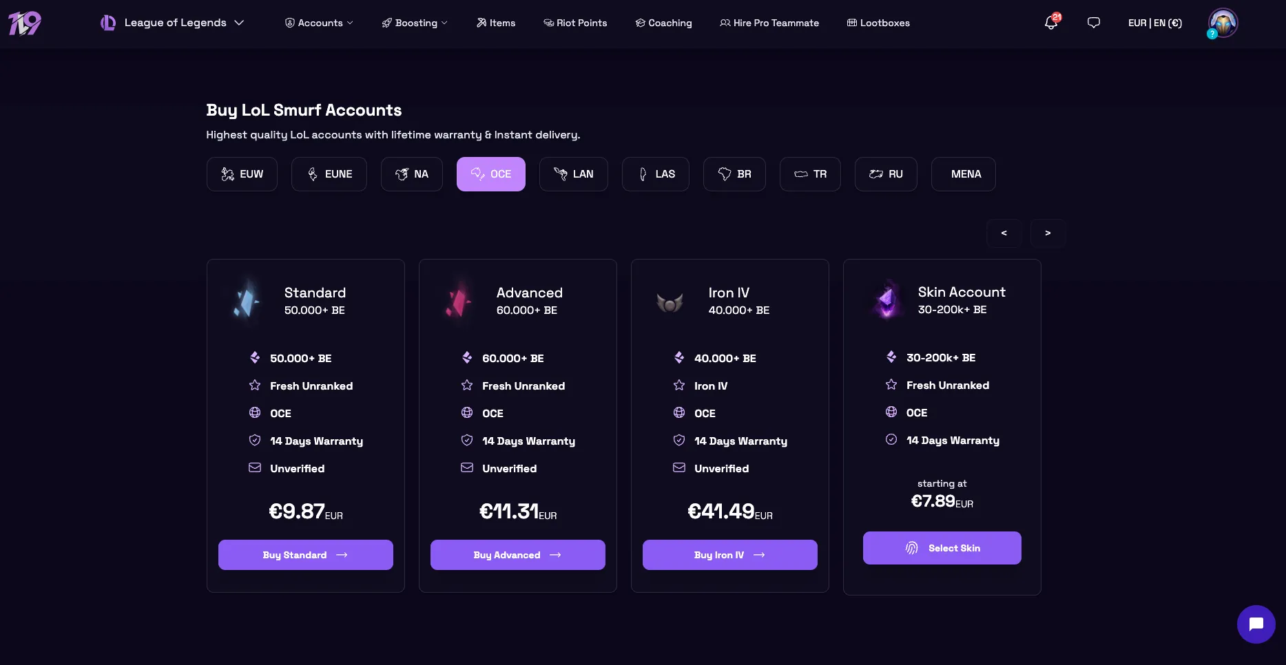 best sites to buy level 30 lol accounts